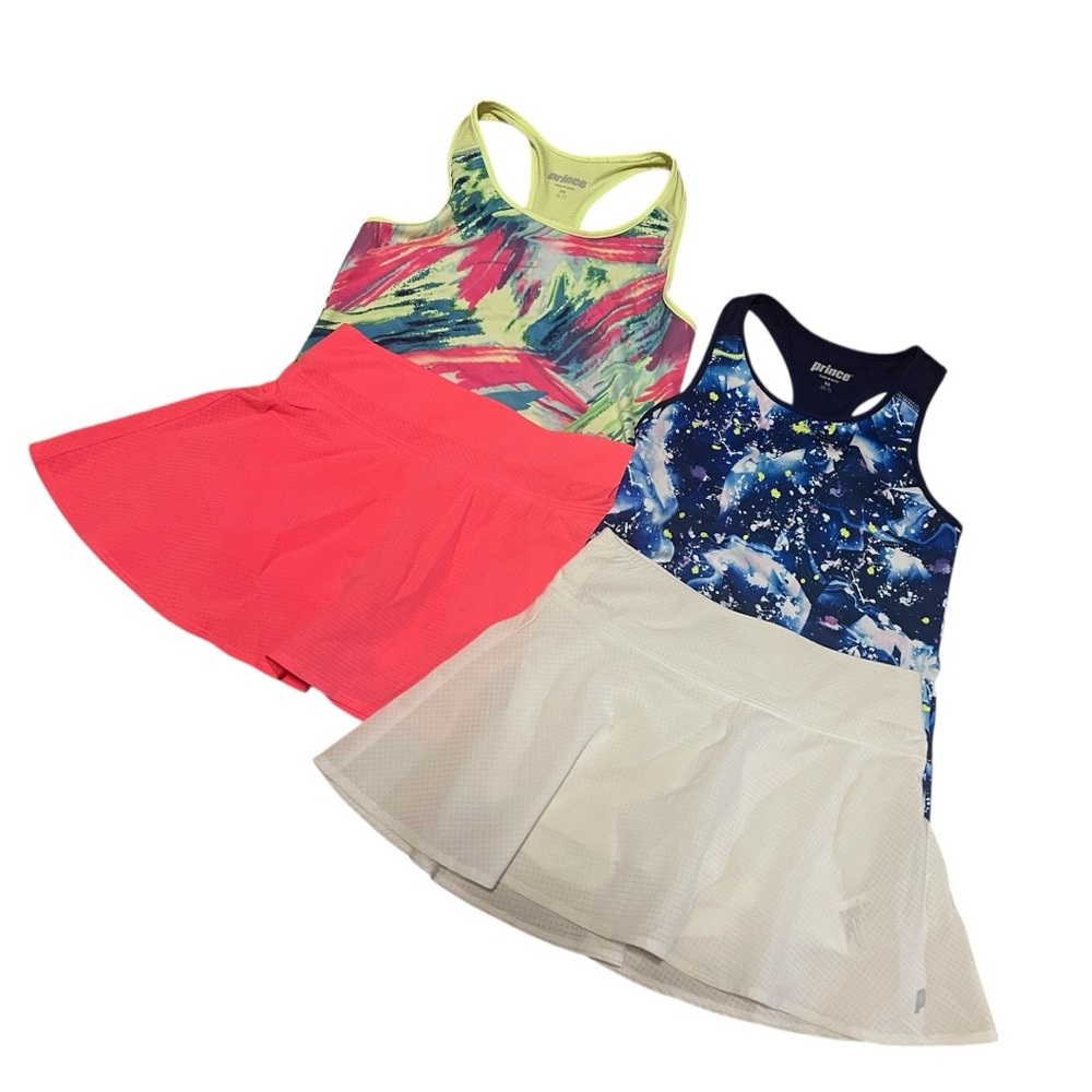 (2) Prince Kids Matching Sets - Neon Pink and Blue